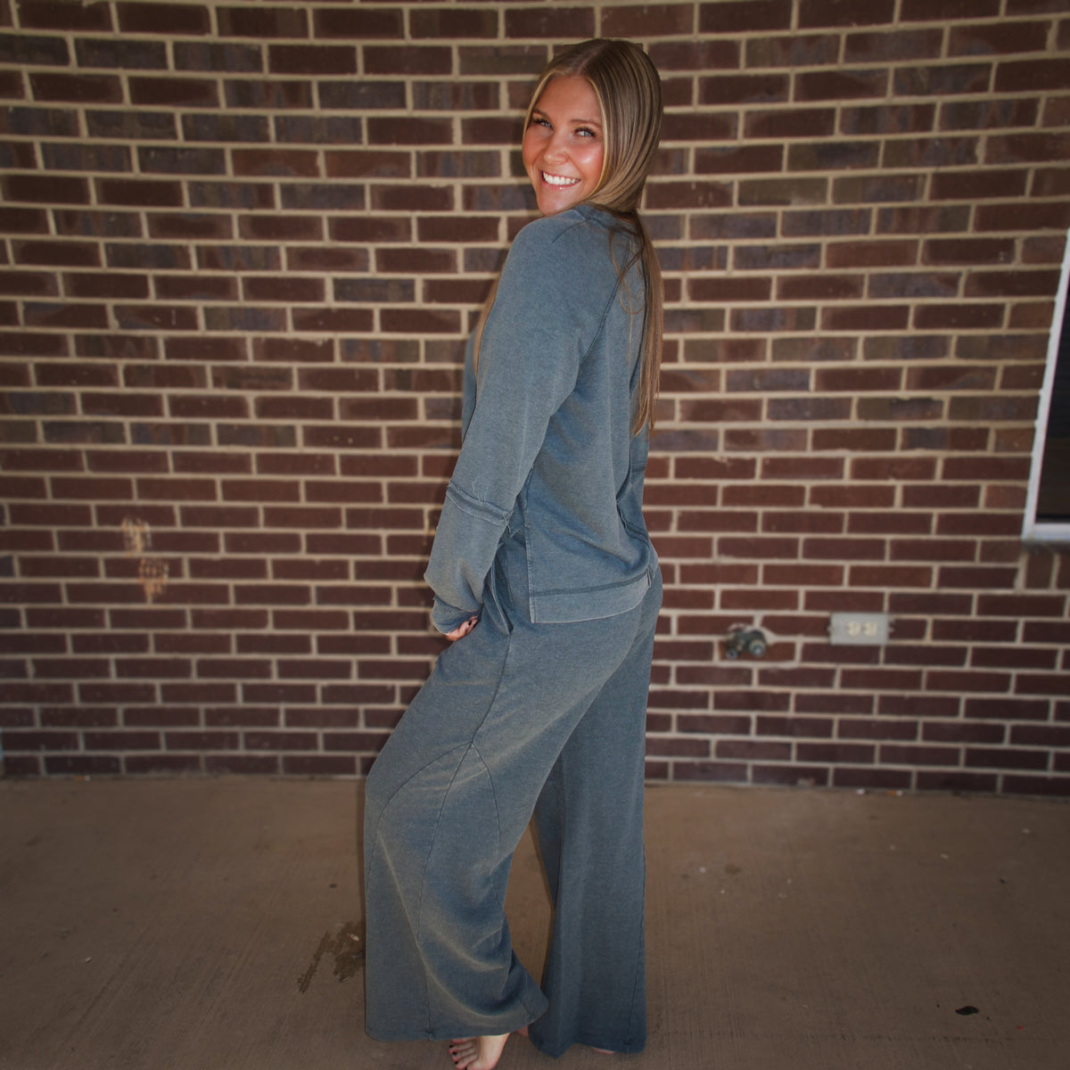 The Ivy Wide Leg Pants- Teal