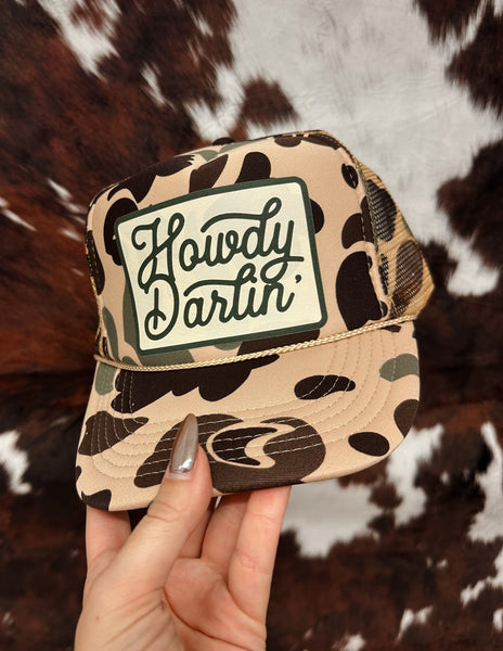 Howdy Darlin Camo trucker hat