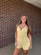 Warmer Days Romper- Mustard