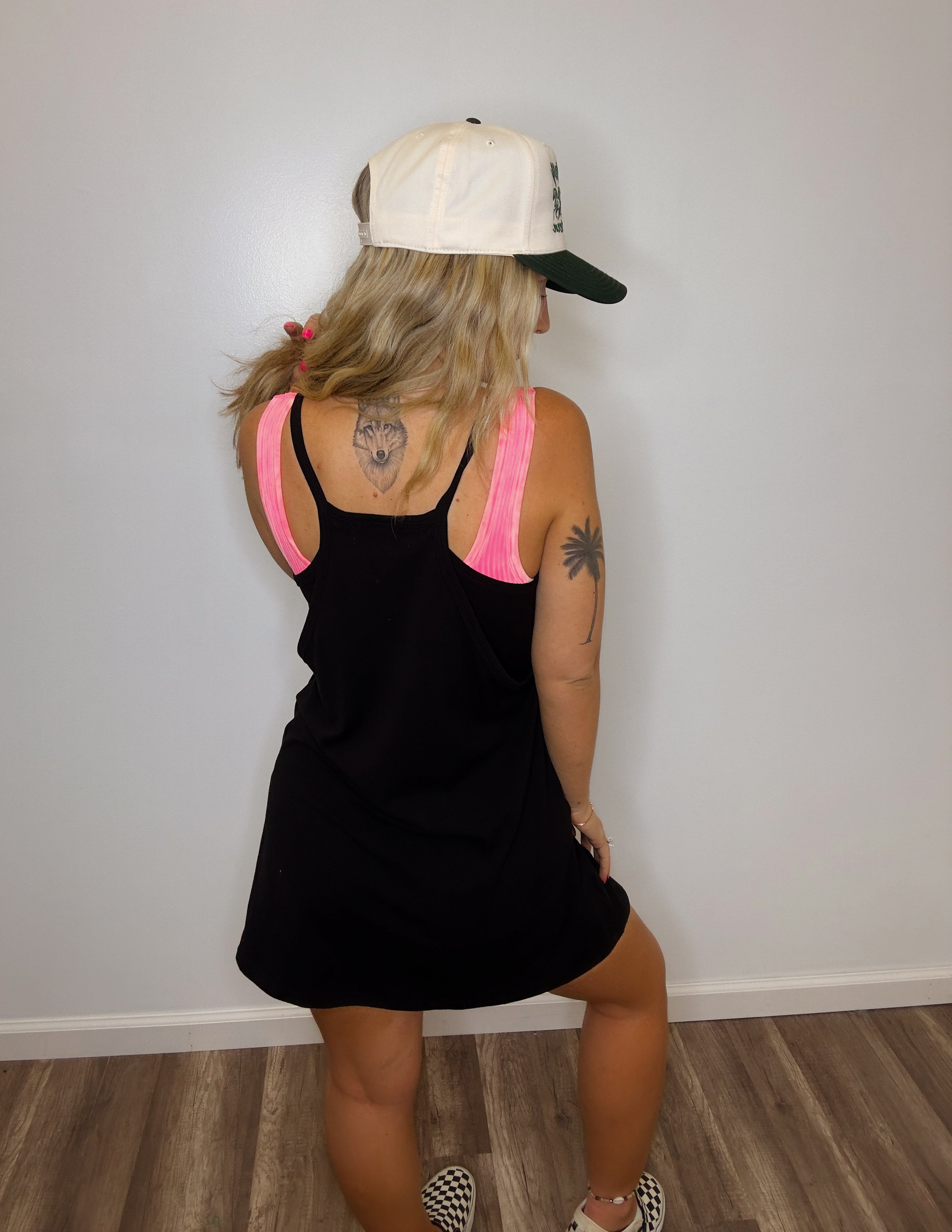 Sweet as can be romper dress- Black