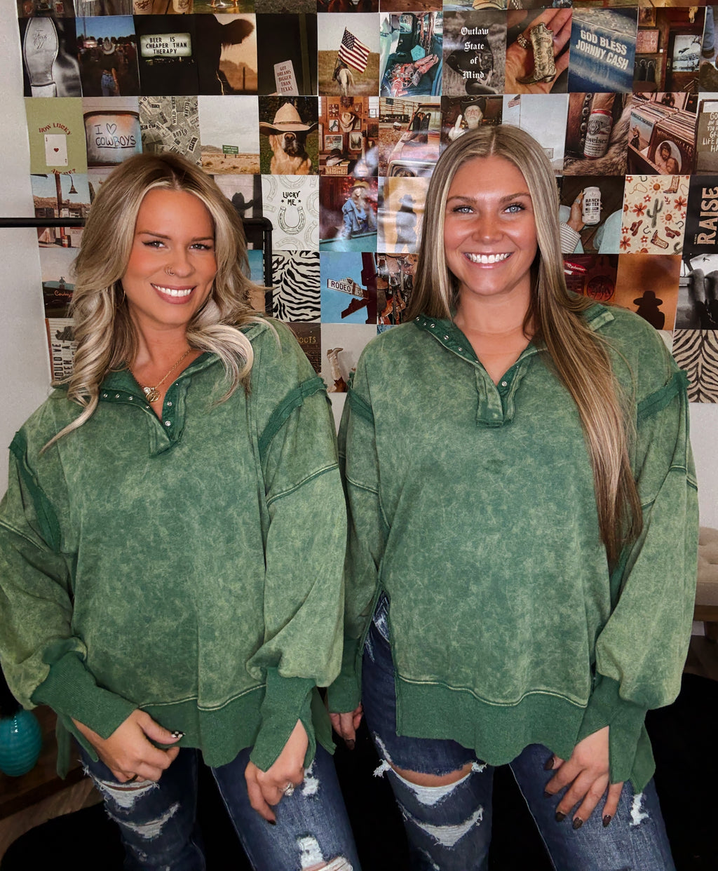 The Brooks Acid Wash Henley