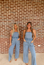 Riley Jumpsuit- Light Blue