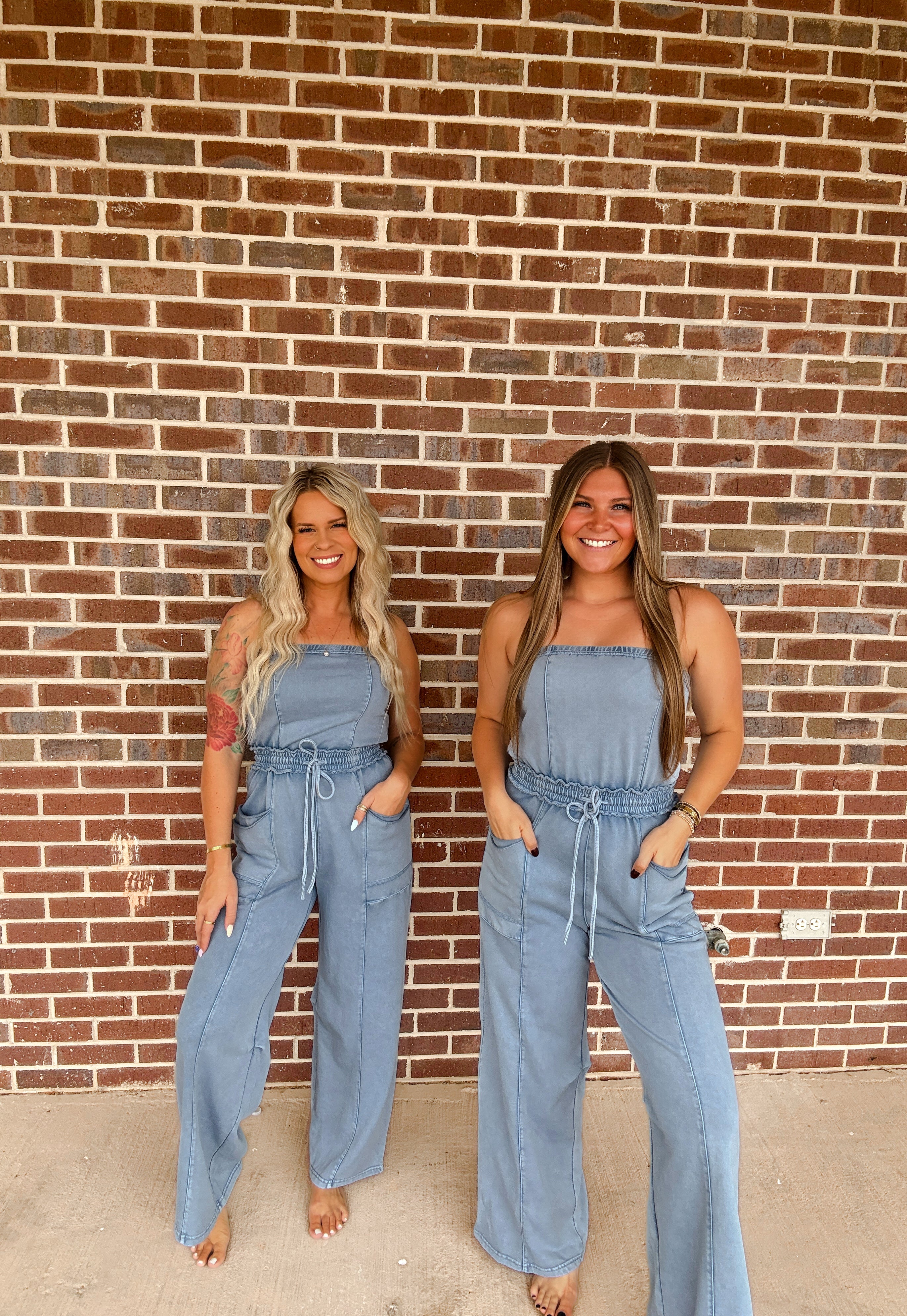 Riley Jumpsuit- Light Blue
