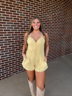 Warmer Days Romper- Mustard