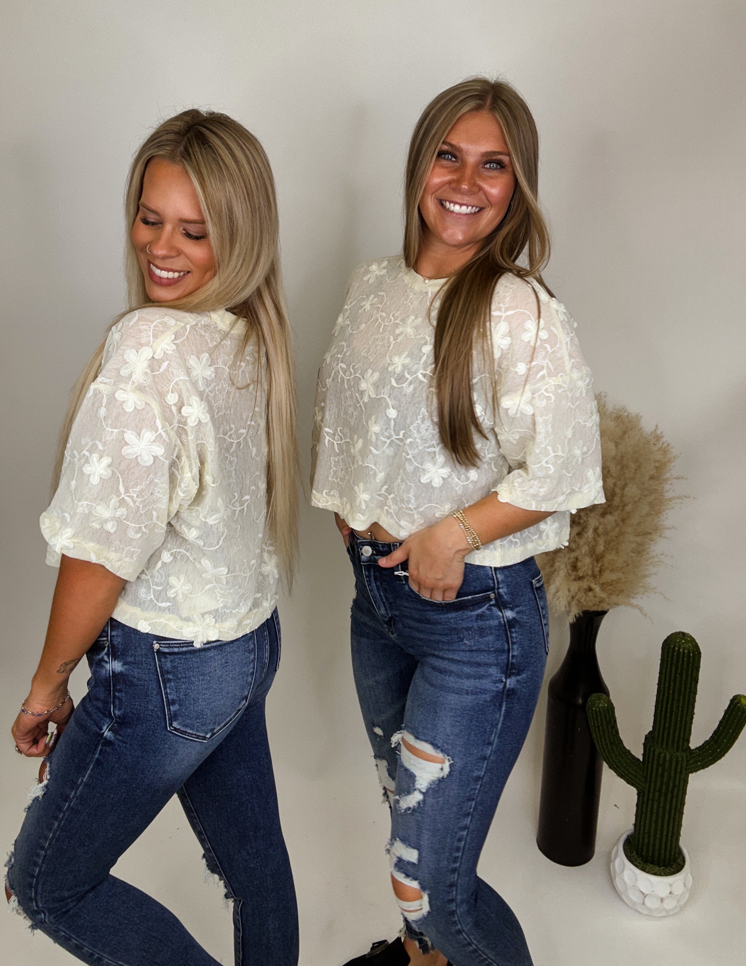 The Bronson Mesh Lace Top