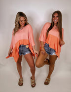 Coffee Sunsets V-Neck Top