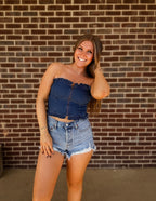 Giddy Up Denim Corset Top