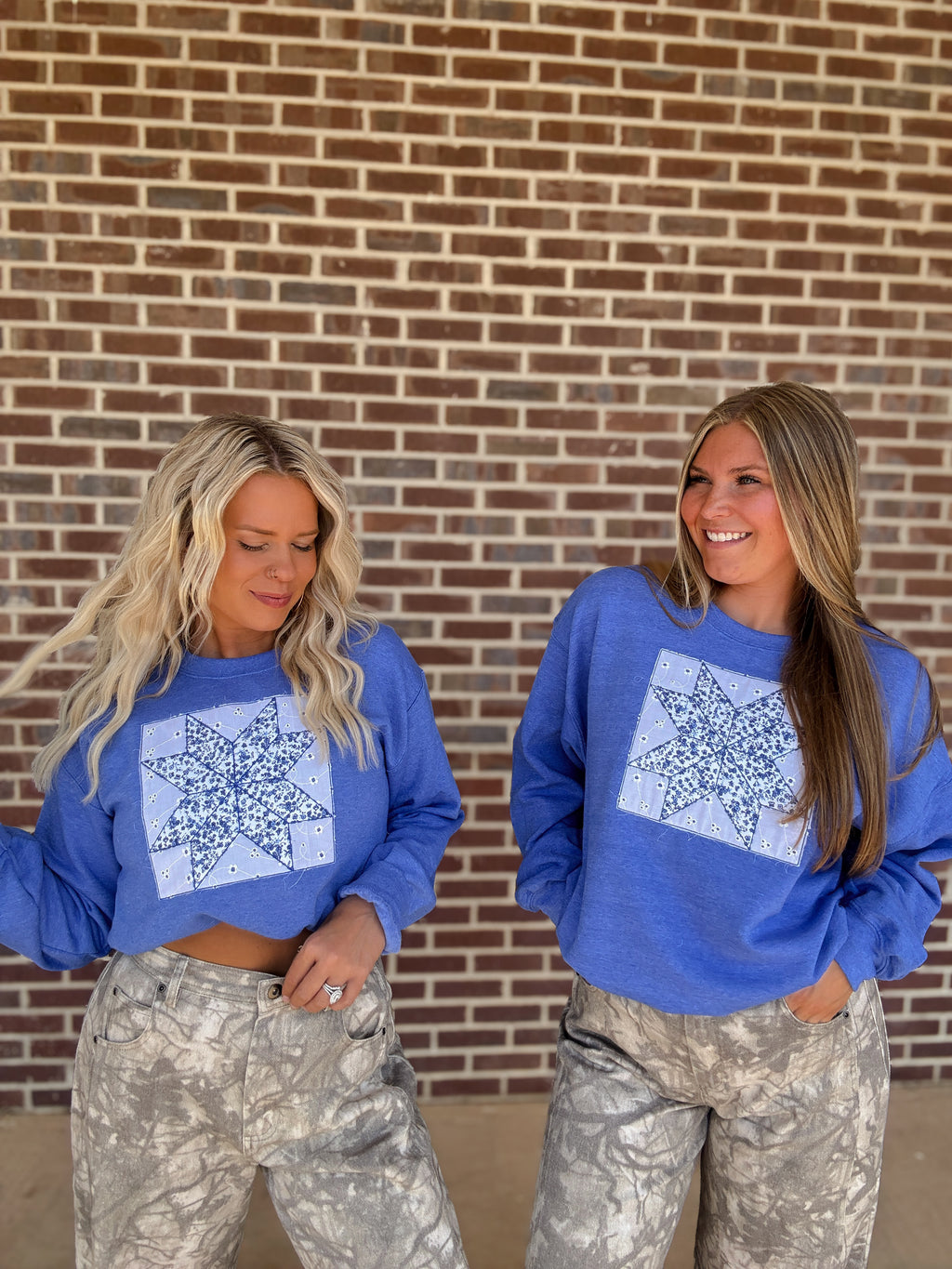 The Hallie Quilted Crewneck