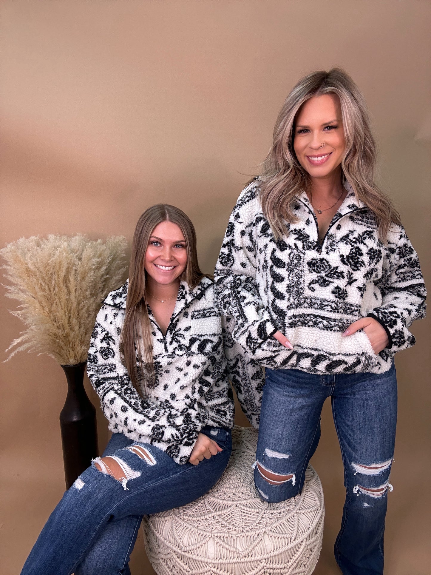 The Boho Sherpa Pullover