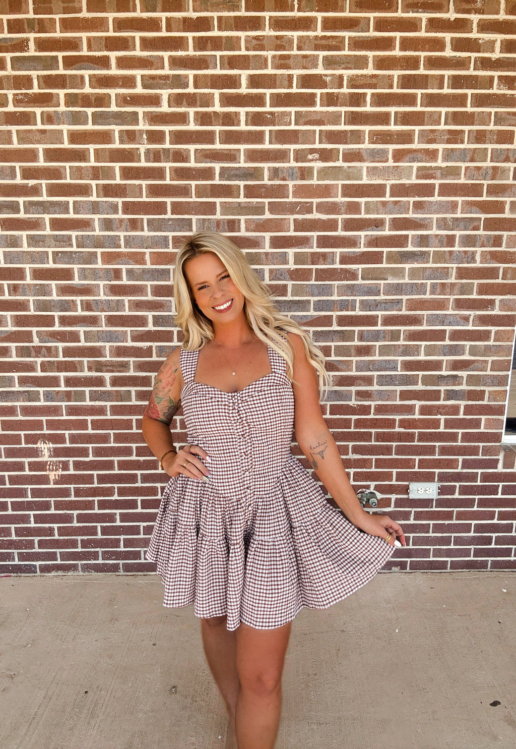 The Picnic Romper- Brown