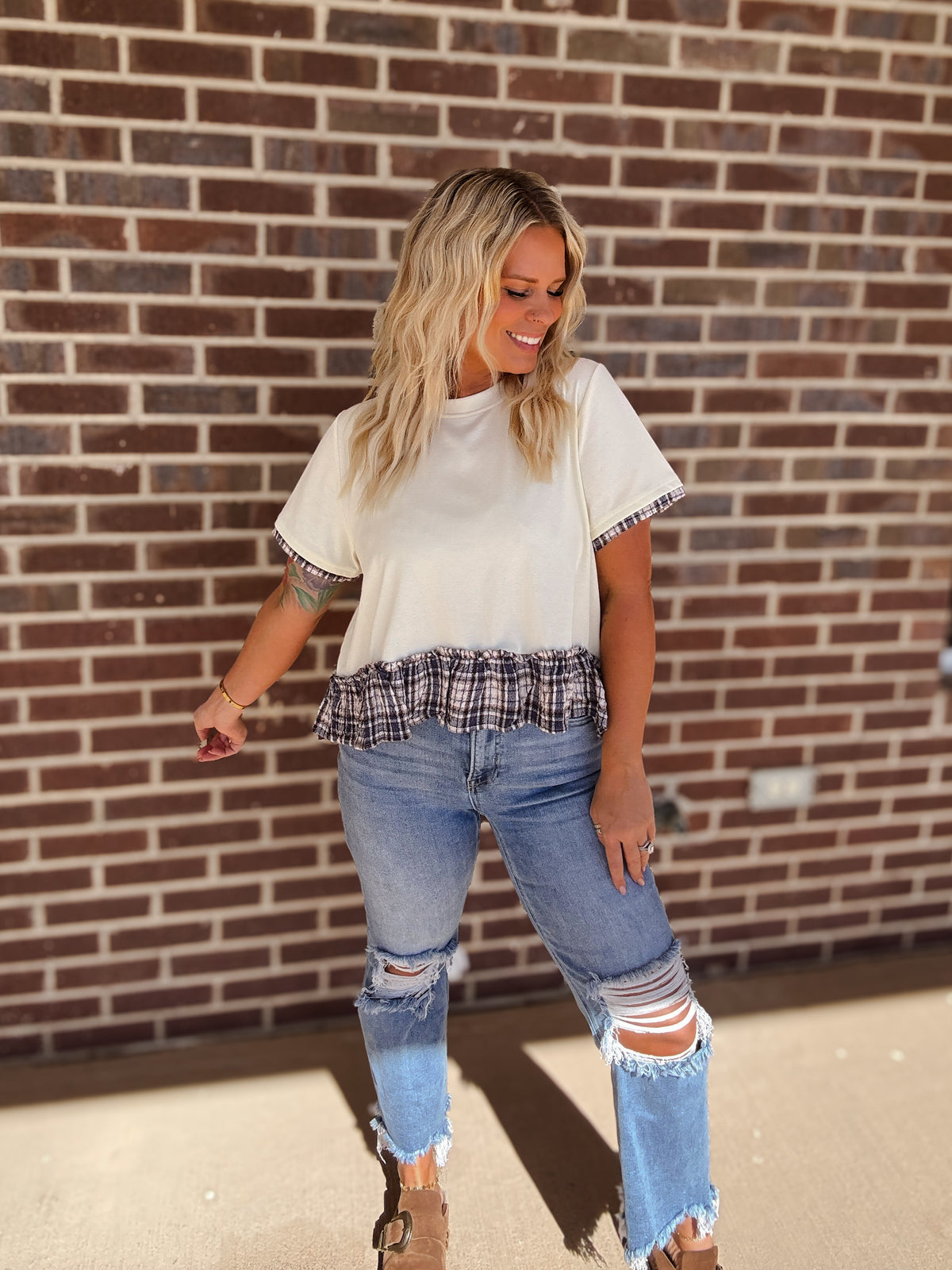 The August Peplum Top
