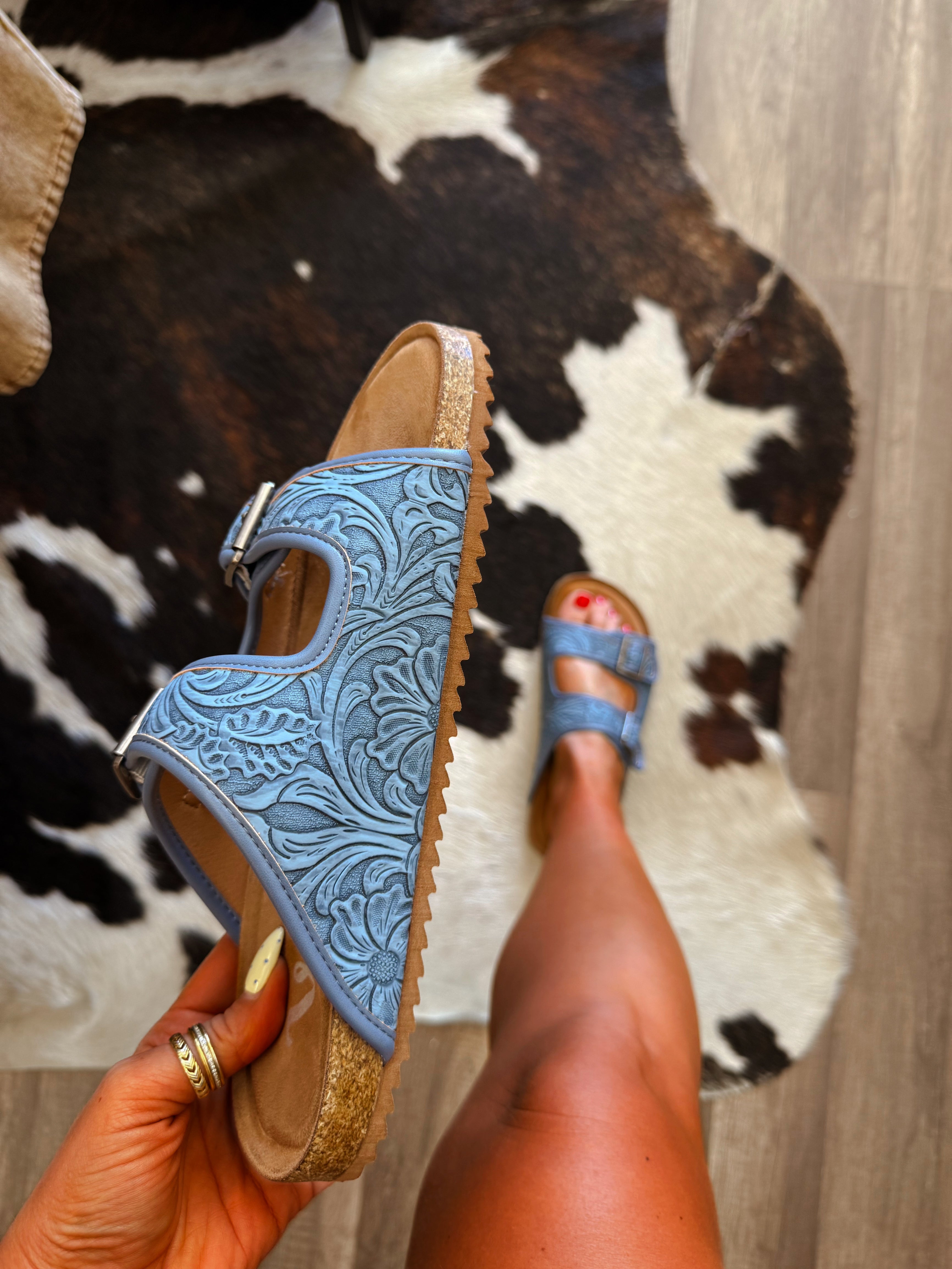 The Lainey Sandals- Denim