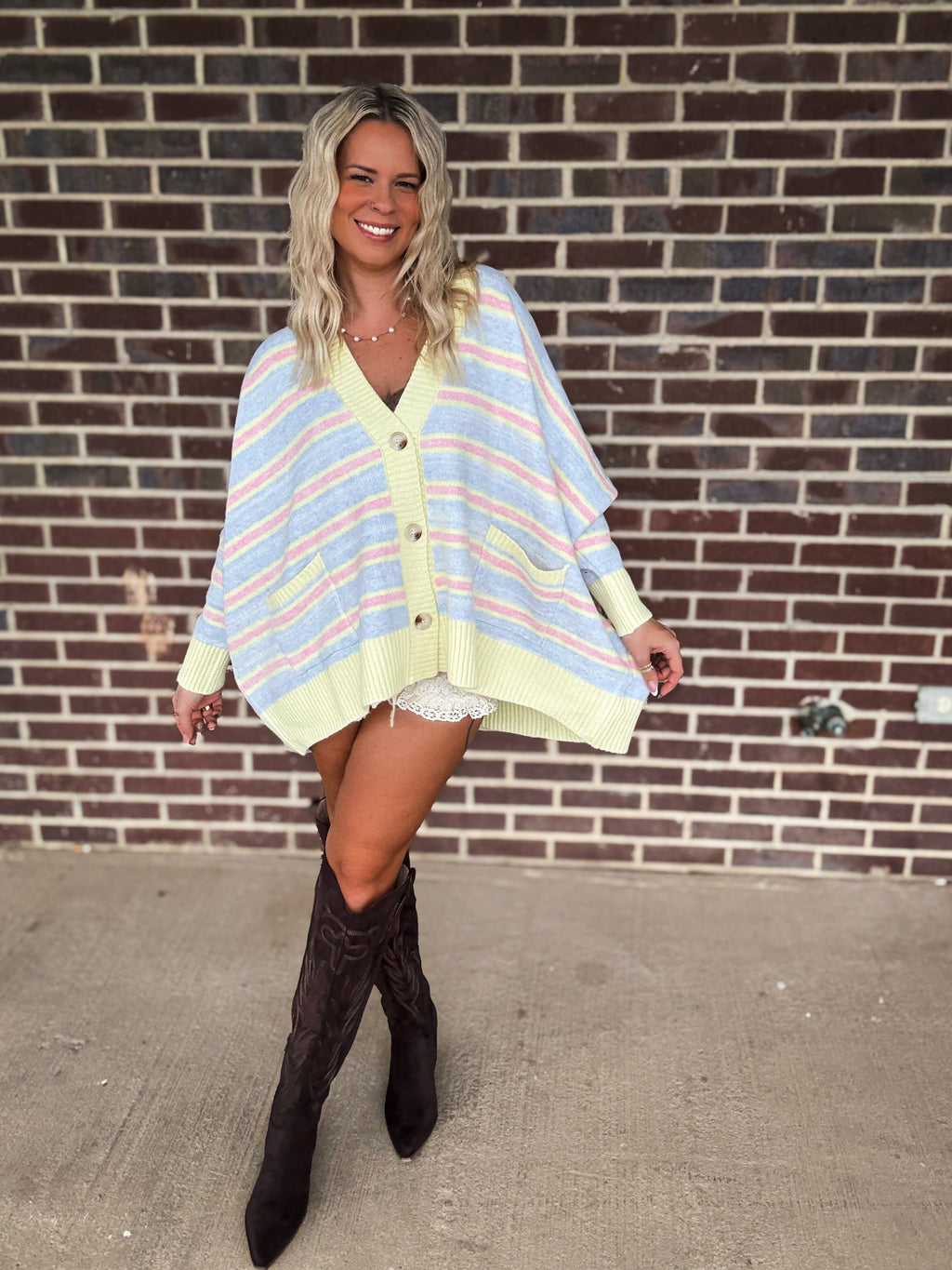 The Horizon Cardigan- Sherbert