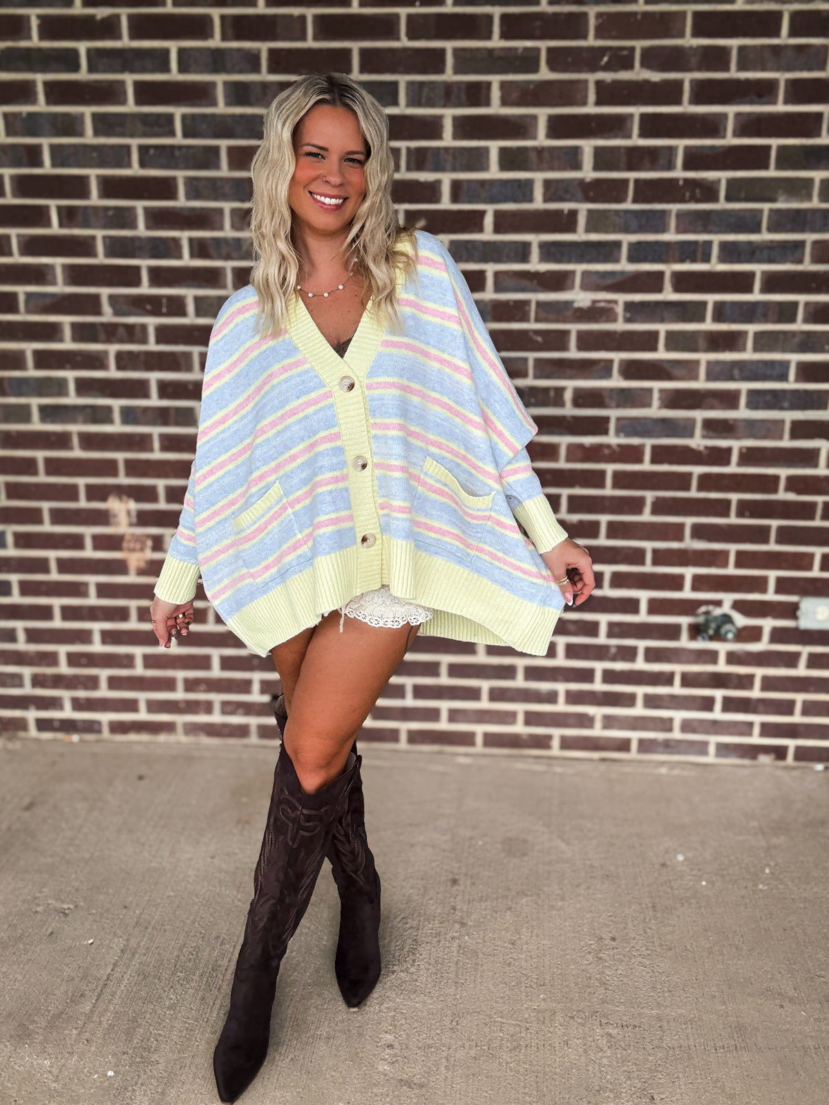 The Horizon Cardigan- Sherbert