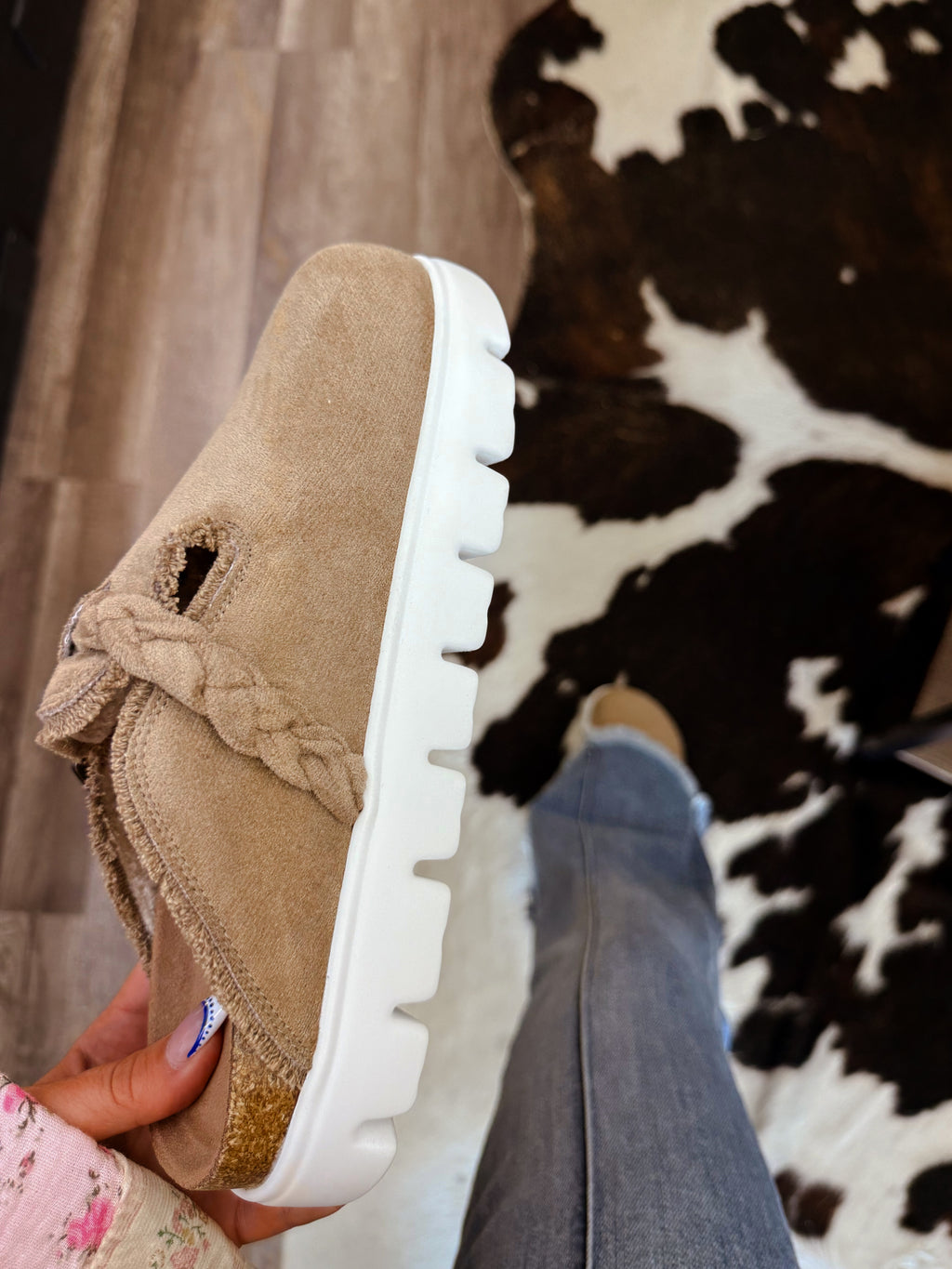 The Callie Platform Clogs- Taupe