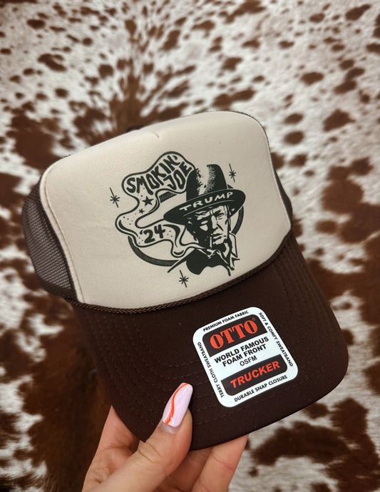 Smokin joe trucker hat