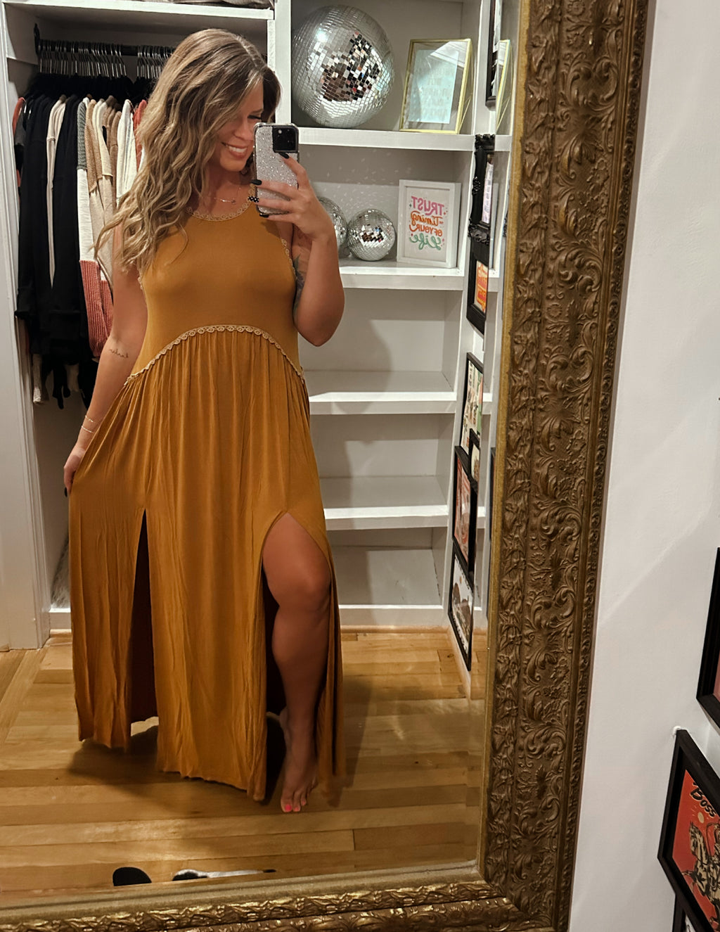 The Dolly Dress in Camel
