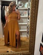 The Dolly Dress in Camel