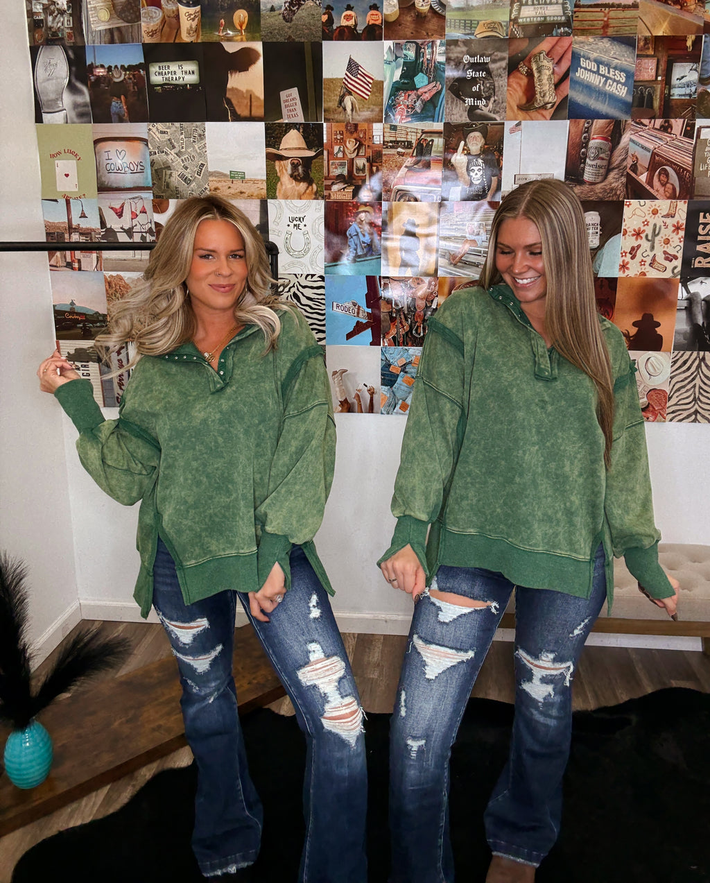 The Brooks Acid Wash Henley