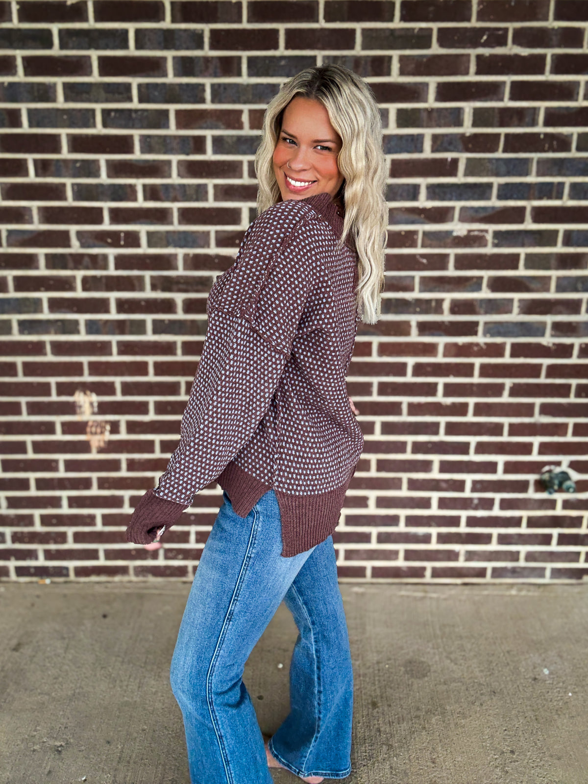 The Everly Sweater- Chocolate