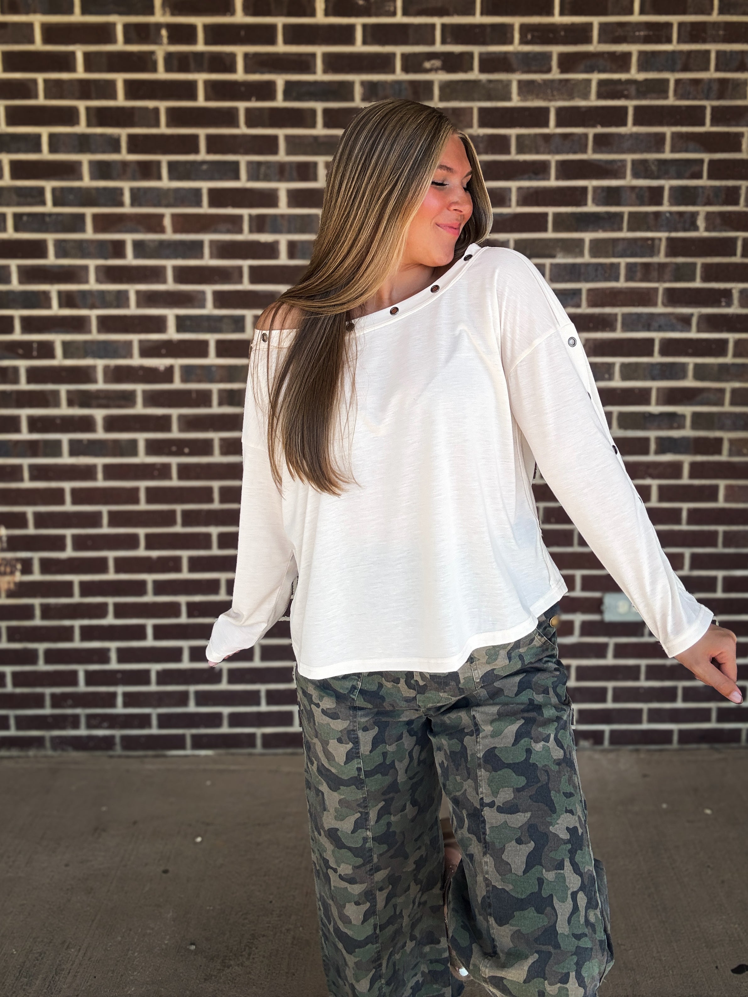 The Colter Eyelet Top