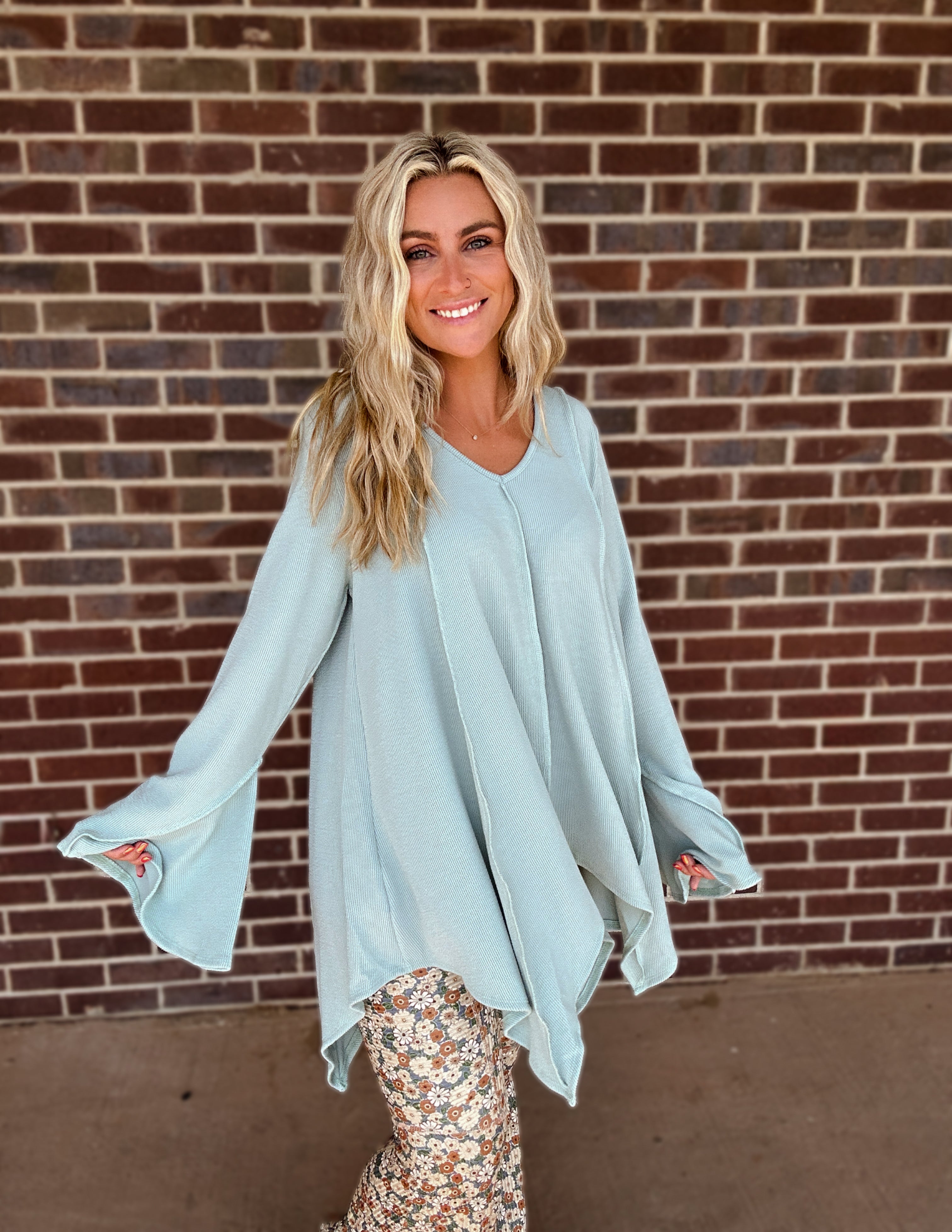 Southern bell sleeve top