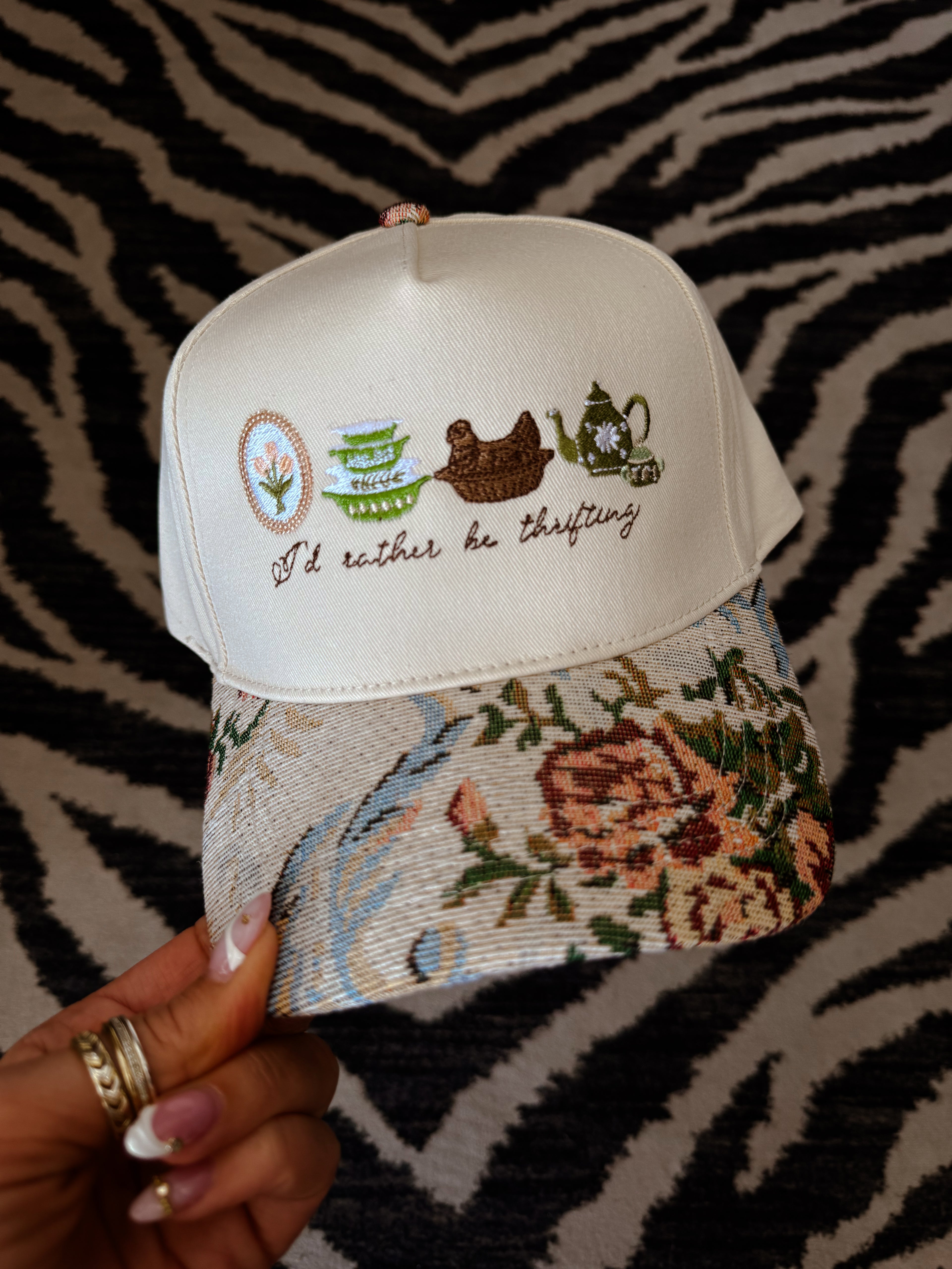 I'd Rather Be Thrifting Trucker Hat