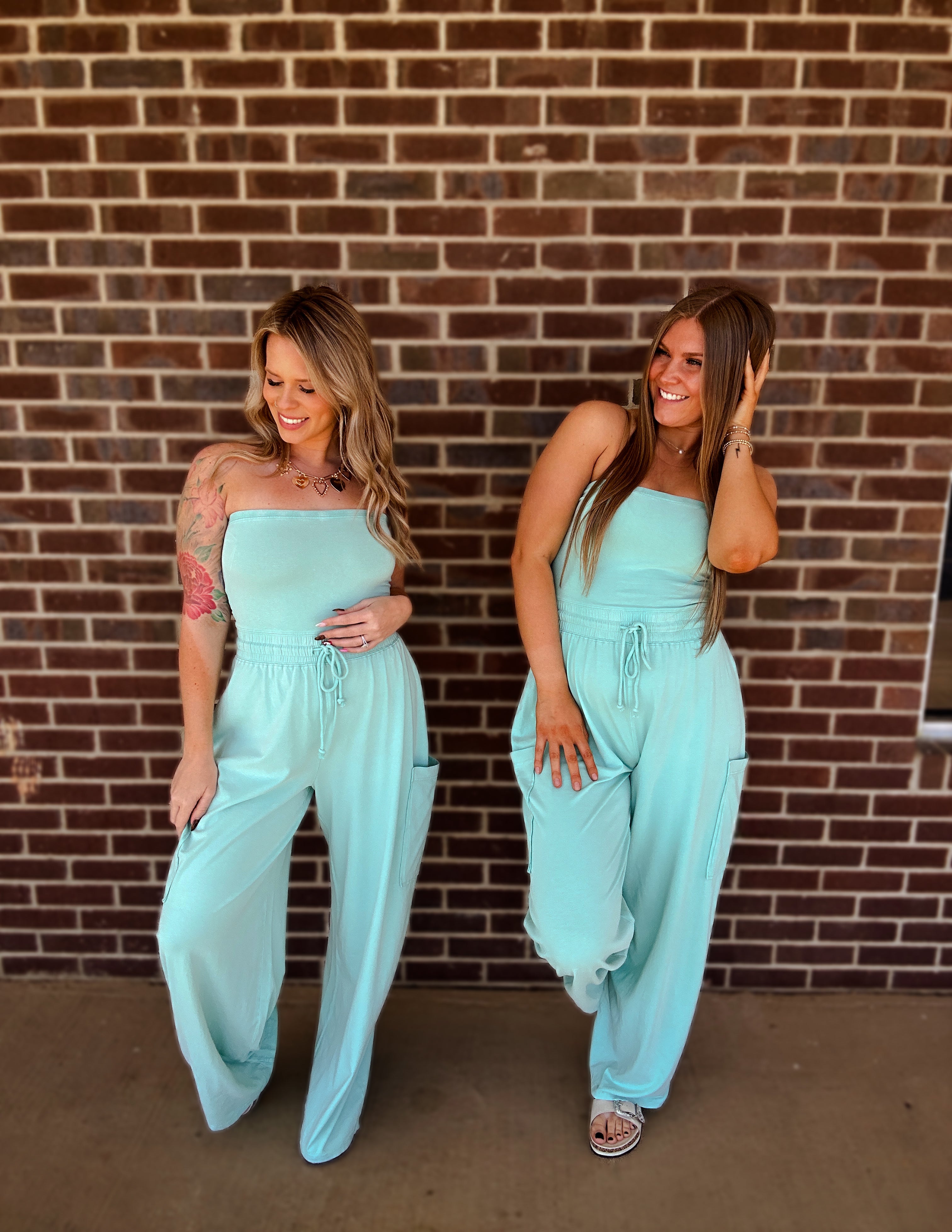 Forevermore Jumpsuit- Turquoise