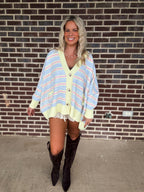 The Horizon Cardigan- Sherbert