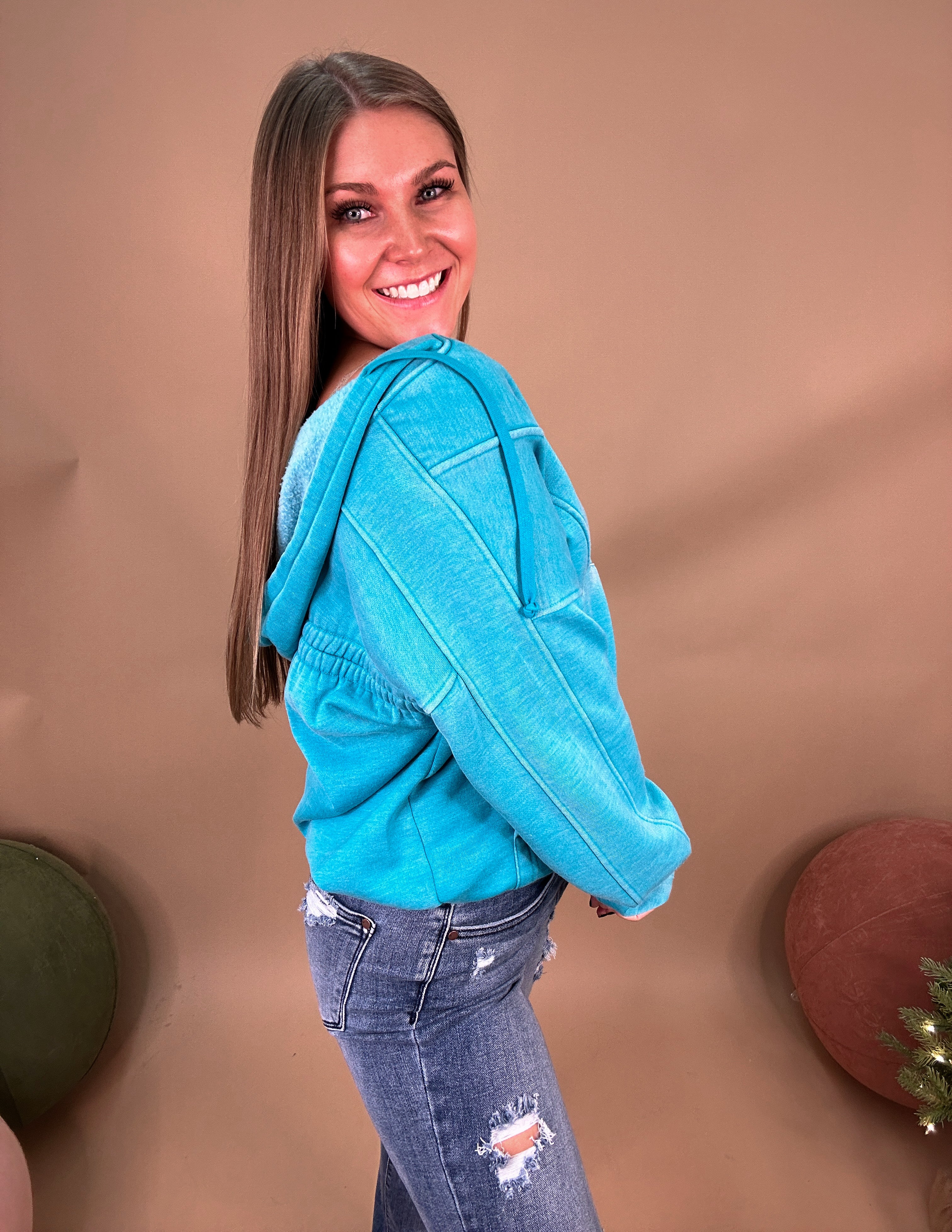 Bestie Girl Hoodie- Teal