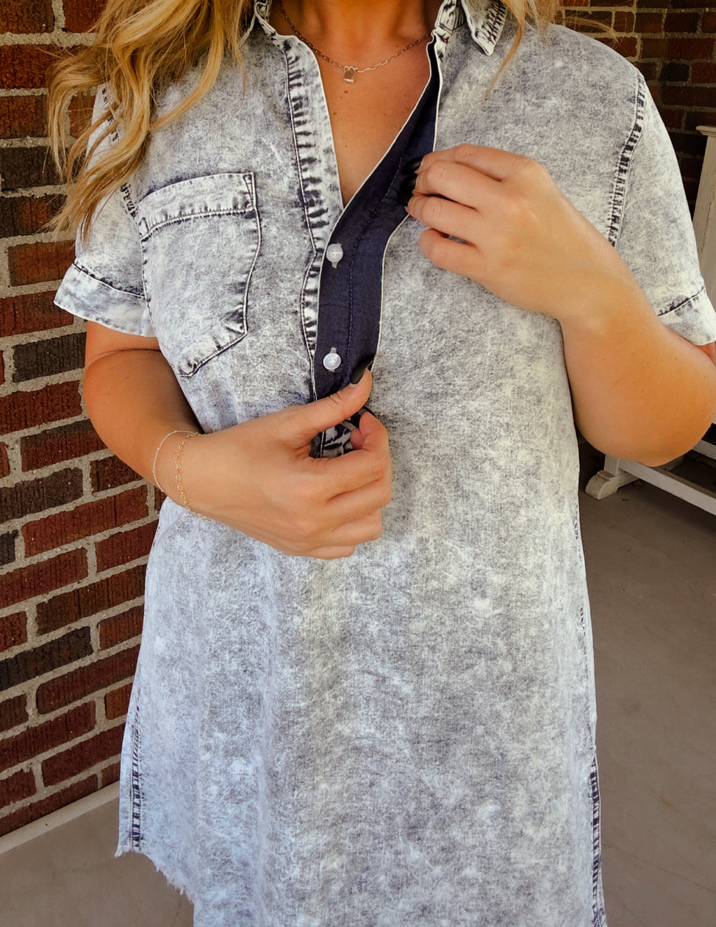 Outwest Acid wash dress