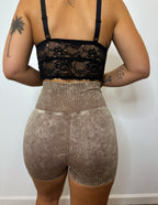 Seamless biker shorts- Mocha