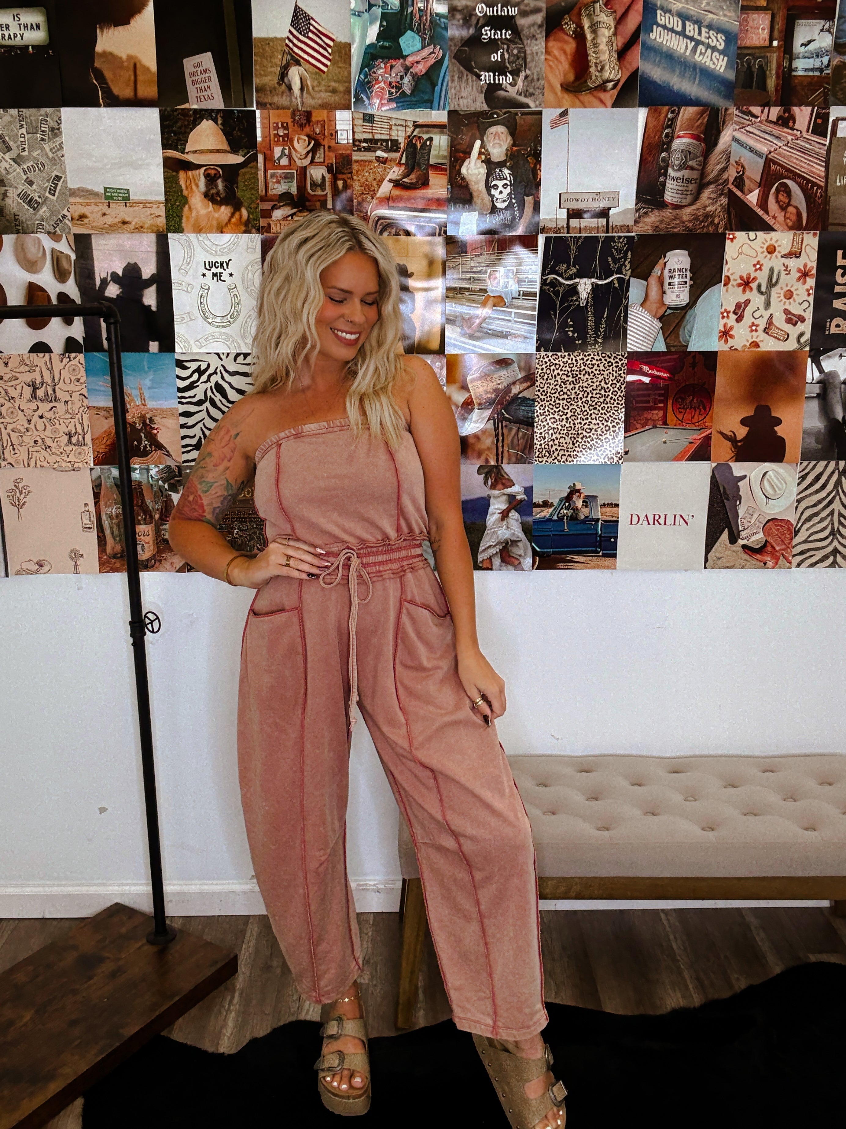 Lynn Barrel Jumpsuit- Rust