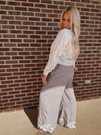 The Hayes Lace Trim Pants