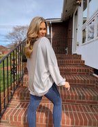 Mineral washed scuba oversized top