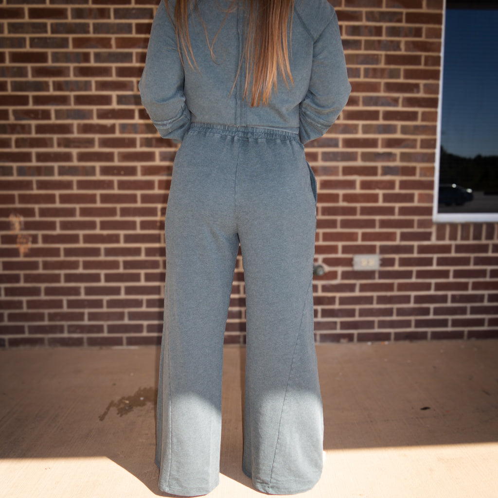 The Ivy Wide Leg Pants- Teal