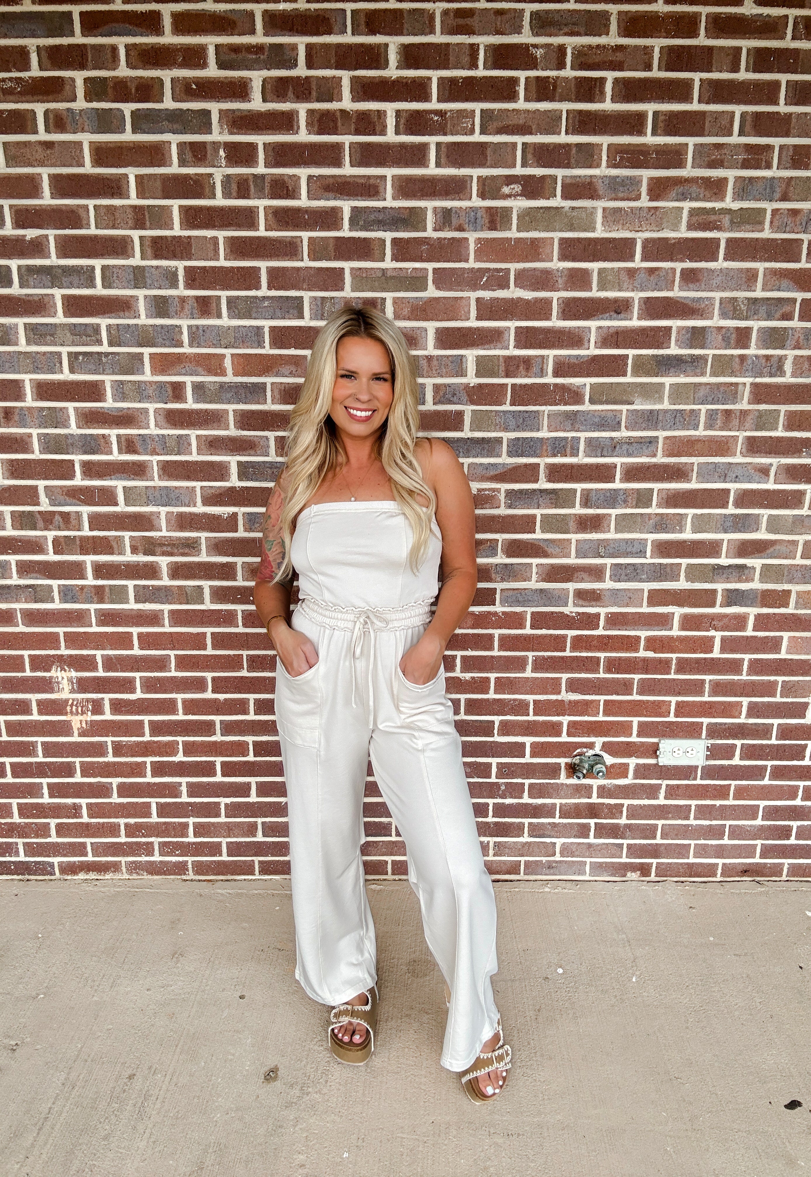 Riley Jumpsuit- Oatmeal