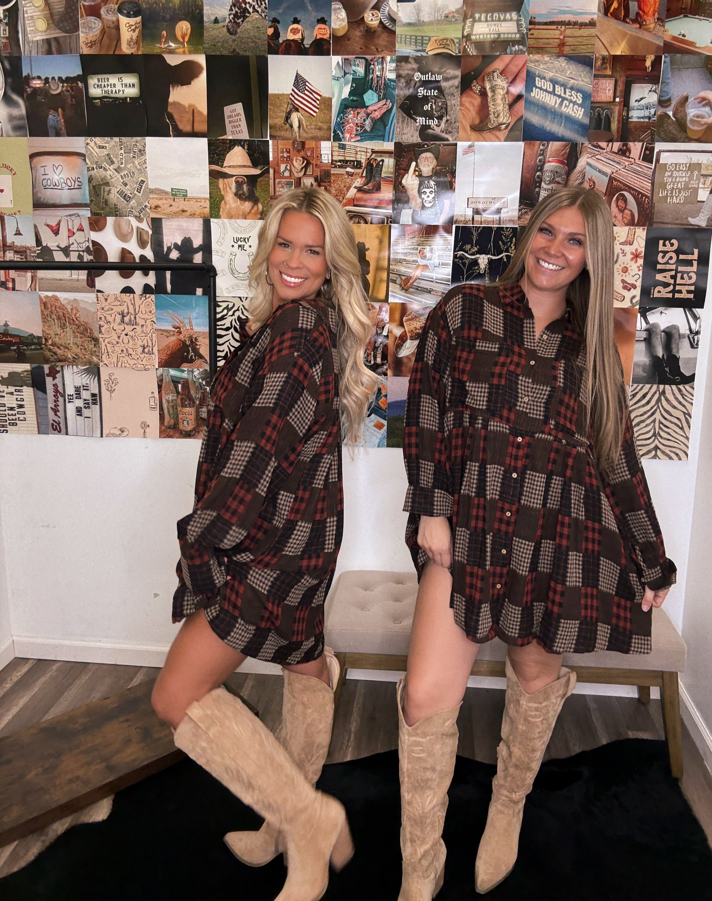 High Roller Flannel Dress