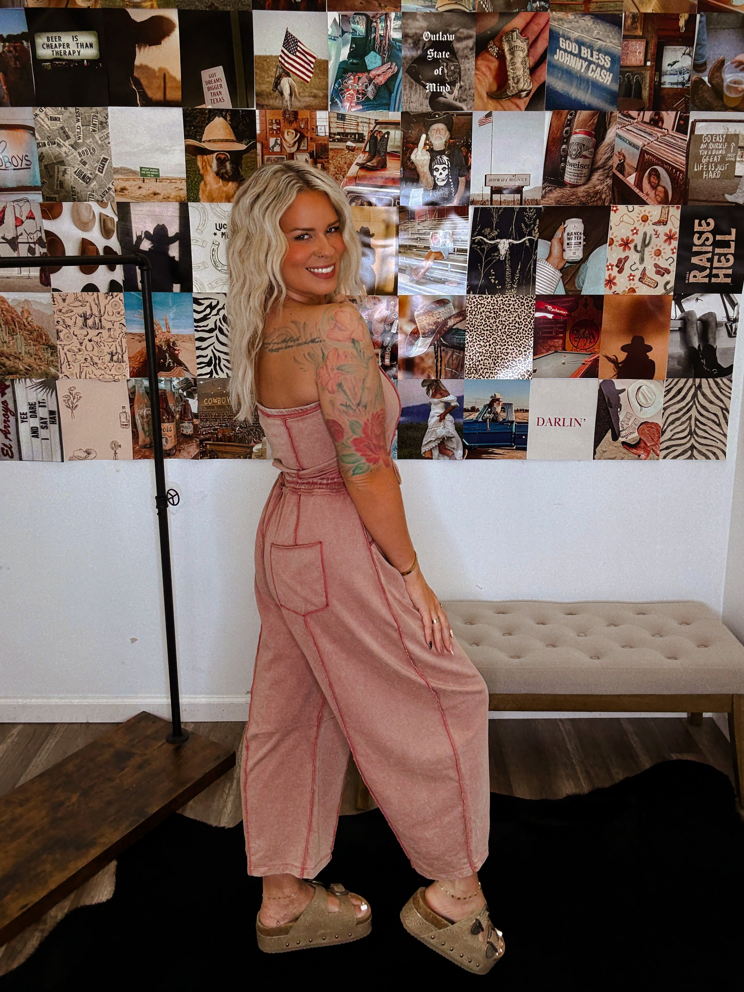 Lynn Barrel Jumpsuit- Rust