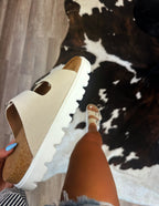 The Naomi Sandals- Cream