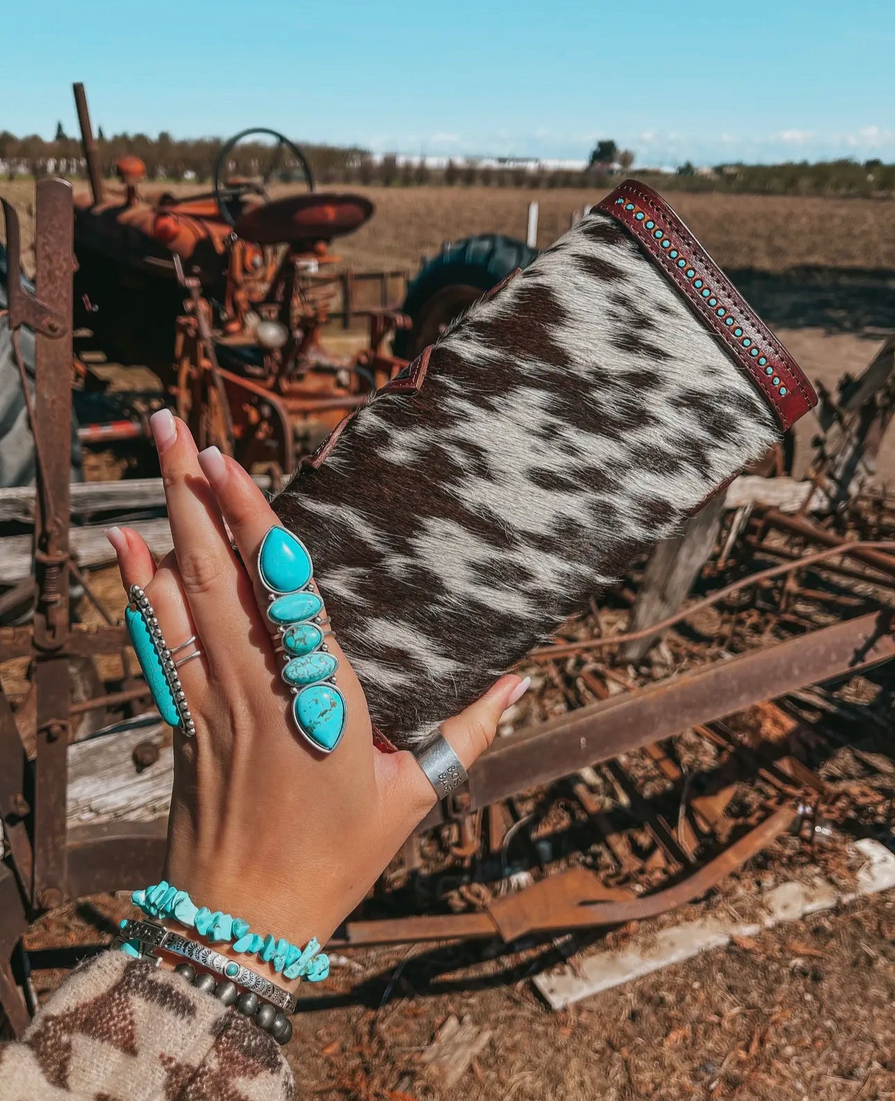 The Hunters Wife Cowhide Leather Tooled Wallet