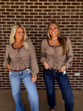 The Remi Gingham Lace Top