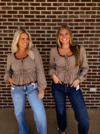 The Remi Gingham Lace Top