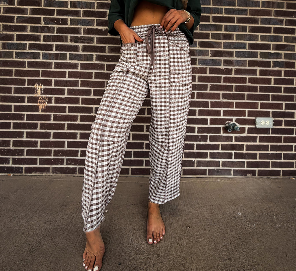 The Mocha Gingham Pants