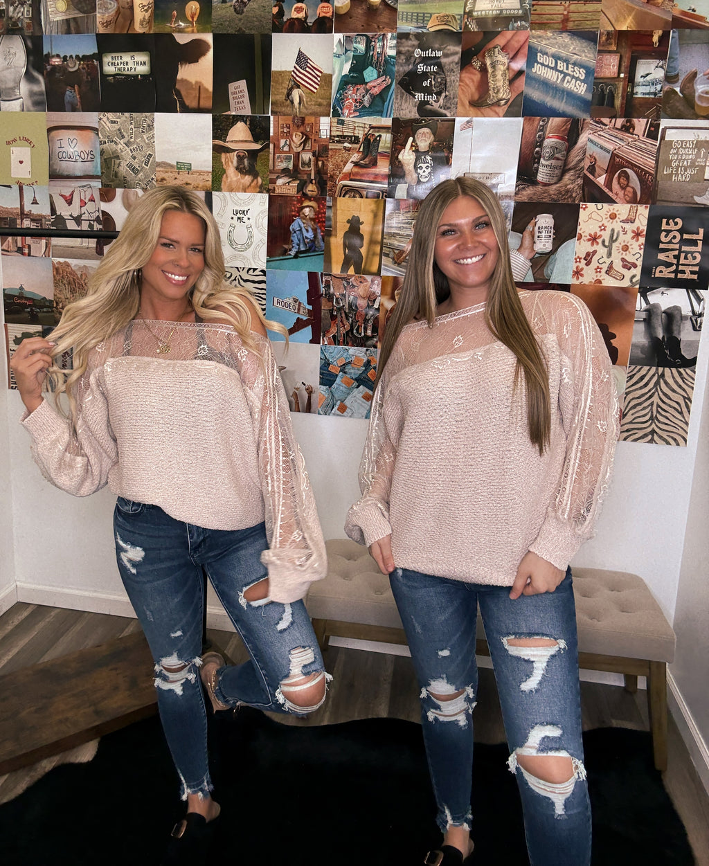 Prosecco Lace Top