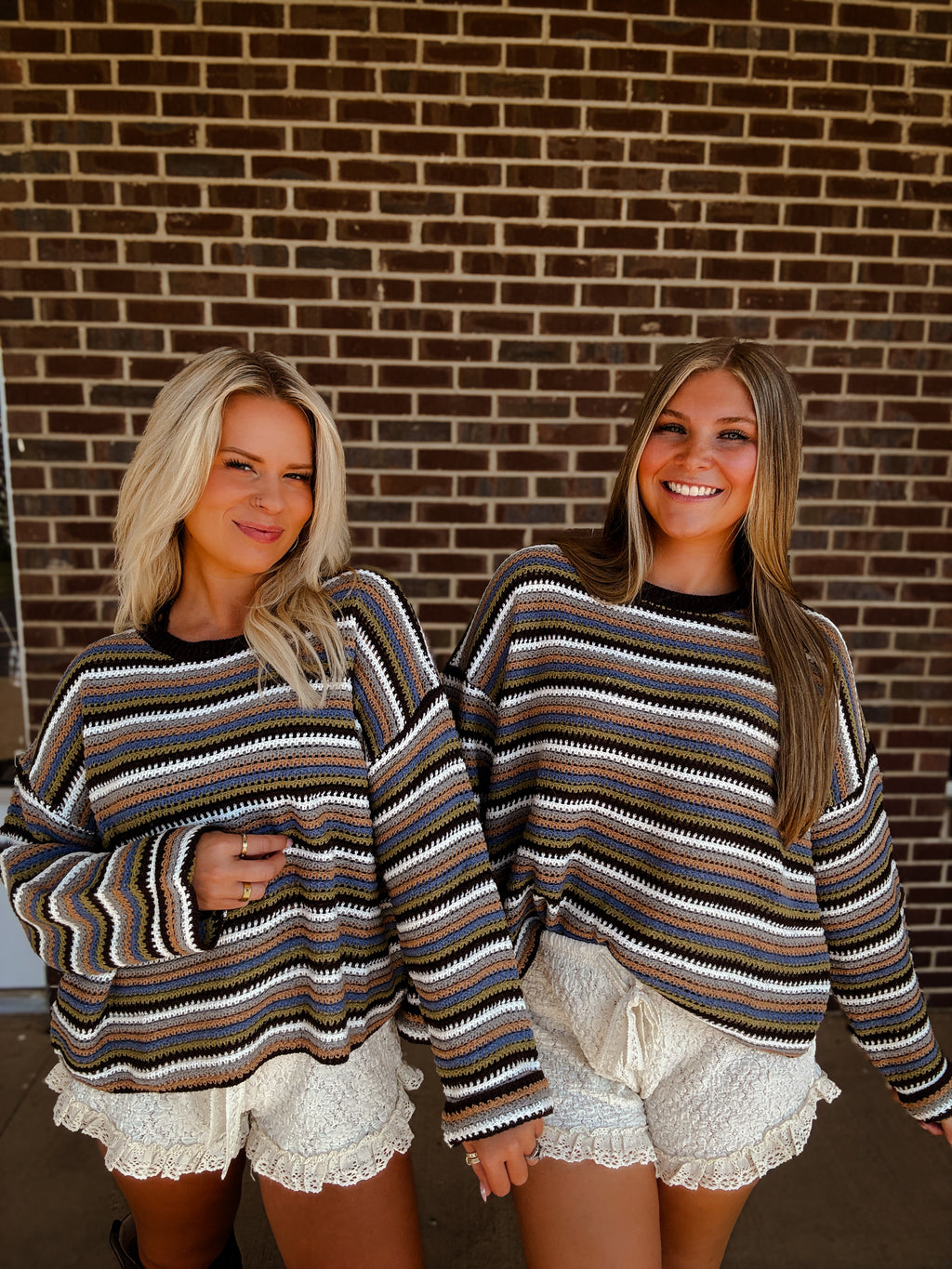 The Bonnie Brown Combo Sweater