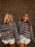 The Bonnie Brown Combo Sweater
