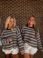 The Bonnie Brown Combo Sweater