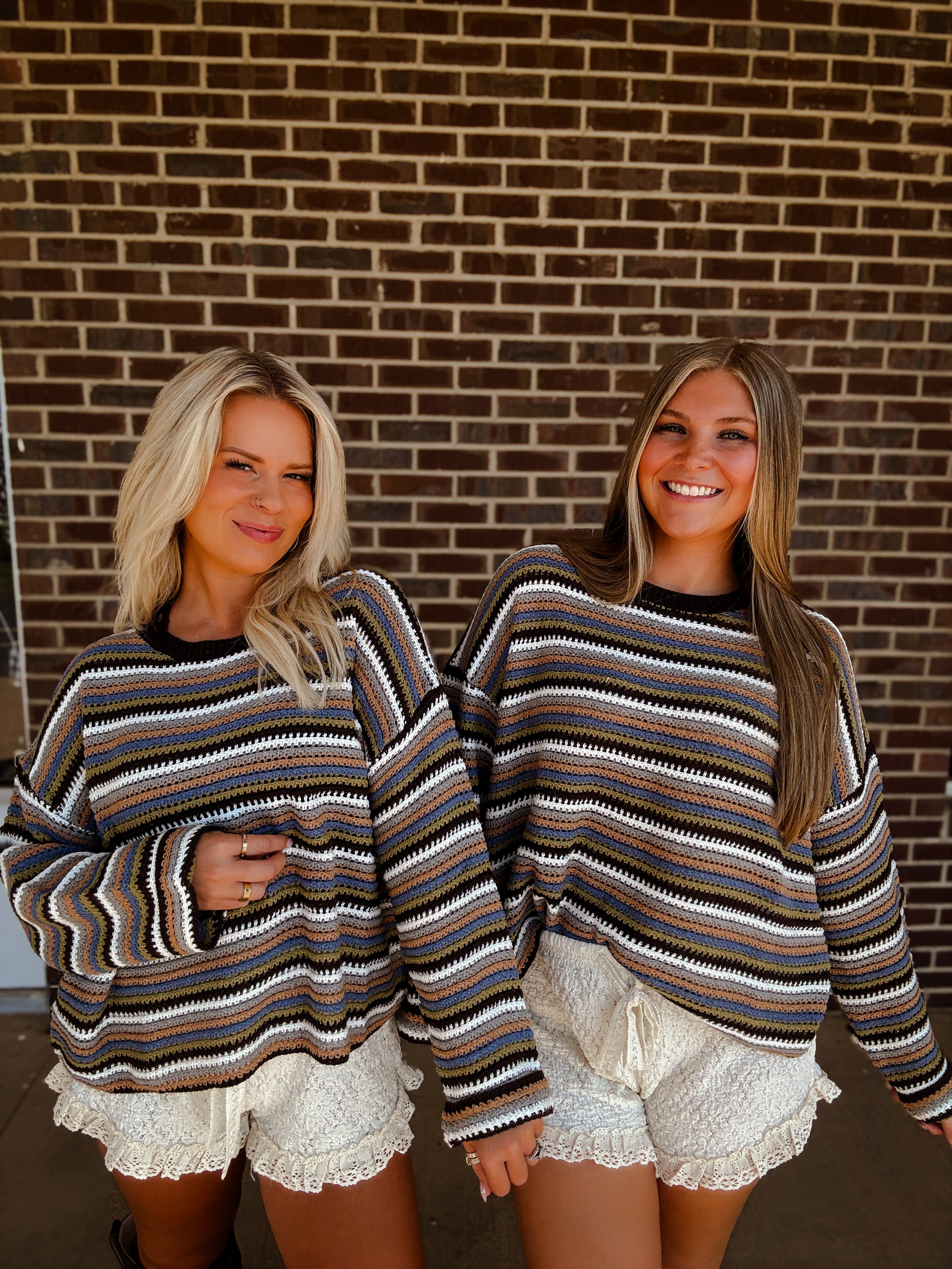The Bonnie Brown Combo Sweater