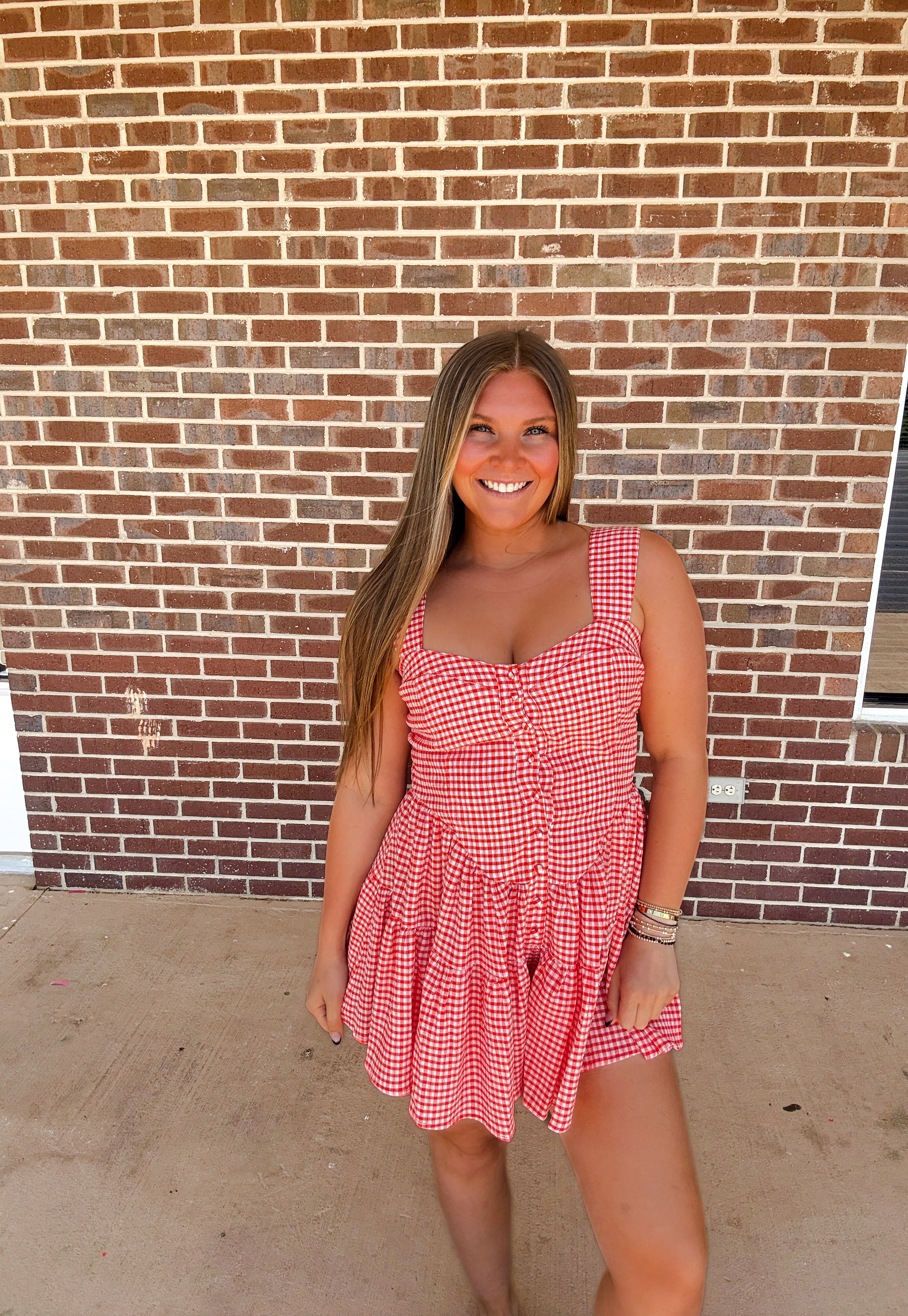 The Picnic Romper- Orange